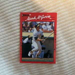 Mark McGwire 1990 Donruss baseball card. Great condition.